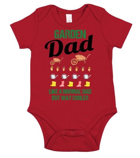 Garden Dad Funny Quote Gift Men Short Sleeve Baby One-Piece
