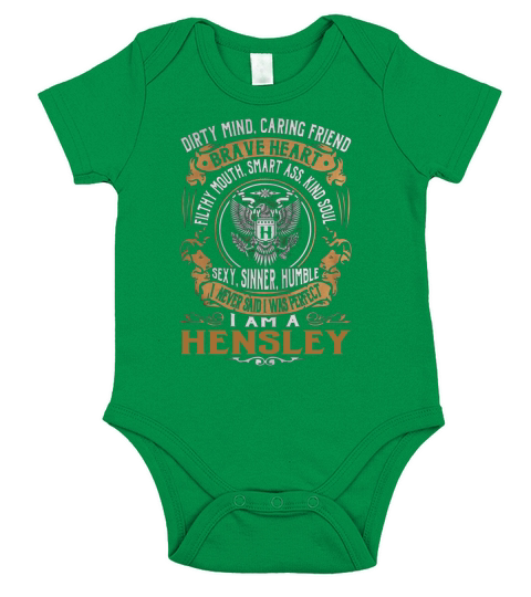 HENSLEY Last Name, Surname Tshirt Short Sleeve Baby One-Piece