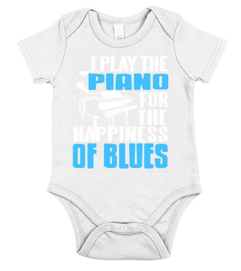 I Play The Piano For The Happiness Of Blues Retro Short Sleeve Baby One-Piece
