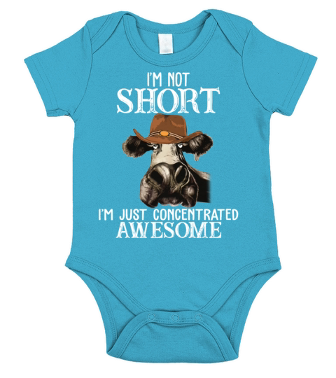 Im Not Short Im Just Concentrated Awesome Funny Short Sleeve Baby One-Piece