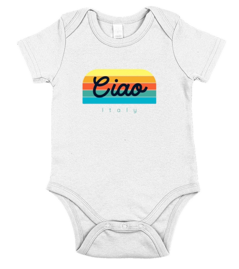 italian greeting hallo funny italy shirt vintage Short Sleeve Baby One-Piece
