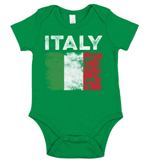 Italy Flag Distressed - Italian Flag Short Sleeve Baby One-Piece
