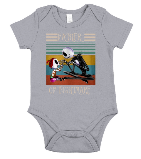 Jack Skellington Father of nightmare vintage shirt Short Sleeve Baby One-Piece