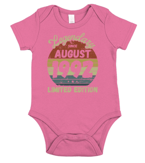 Legendary since August 1992 - Birthday Short Sleeve Baby One-Piece