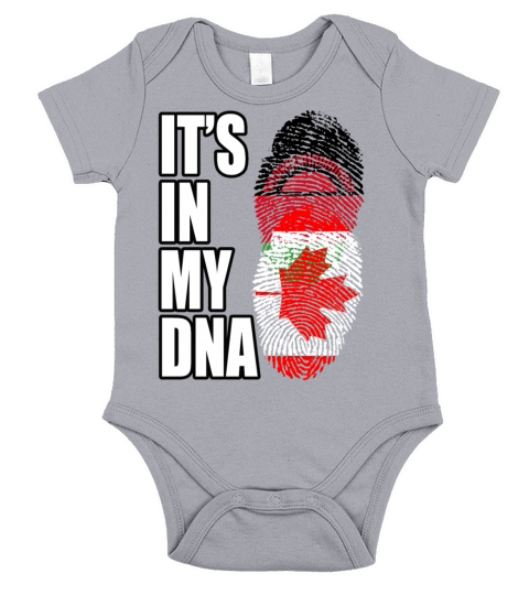 Malawian And Canadian Mix Heritage DNA Flag Short Sleeve Baby One-Piece