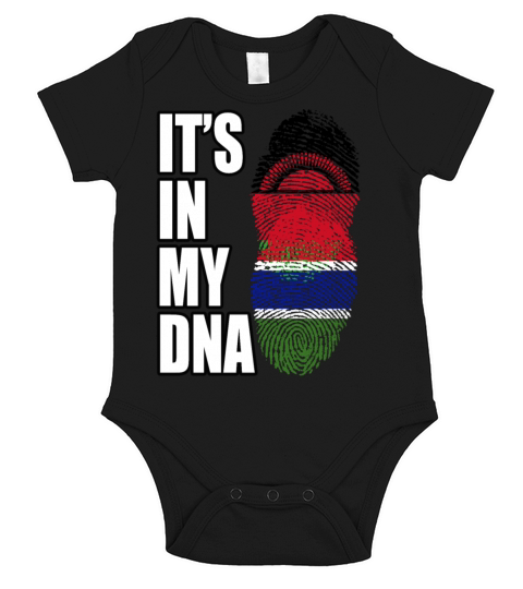 Malawian And Gambian Mix Heritage DNA Flag Short Sleeve Baby One-Piece