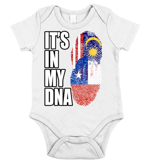 Malaysian And Chilean Mix Heritage DNA Flag Short Sleeve Baby One-Piece