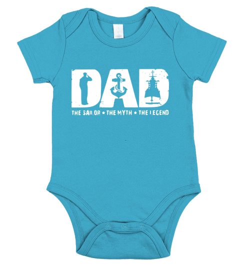Mens Veteran DAD The Sailor The Myth The Legend Short Sleeve Baby One-Piece