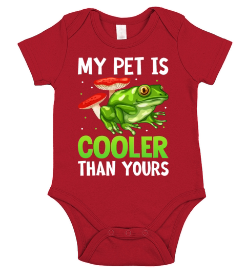My Pet Is Cooler Than Yours - Frog Lover Mushroom Short Sleeve Baby One-Piece
