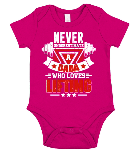 Never Underestimate Dada Gym Workout Fitness Weigh Short Sleeve Baby One-Piece