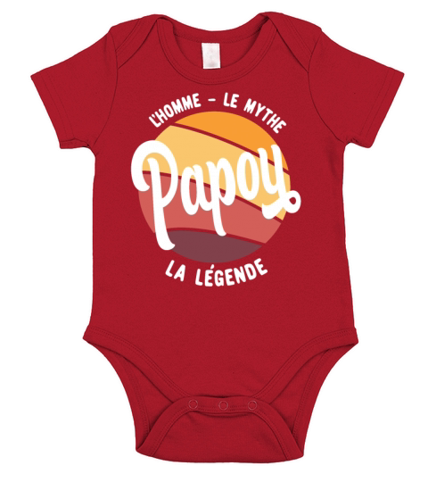 Papou The Man The Myth The Legend - Fathers Day M Short Sleeve Baby One-Piece