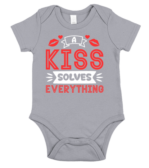 Problem Kissing Solution Relationship Partners Short Sleeve Baby One-Piece