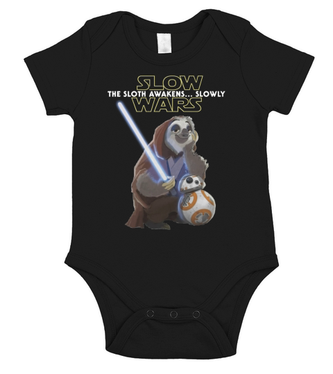 Slow Wars The sloth awakens slowly Short Sleeve Baby One-Piece