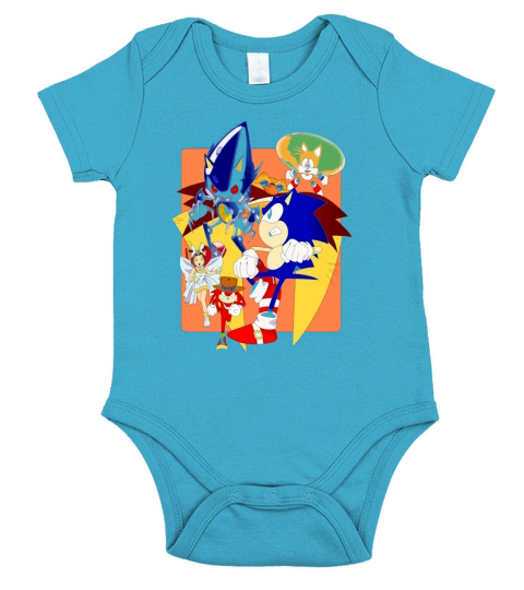 Sonic ova jpn cover Short Sleeve Baby One-Piece