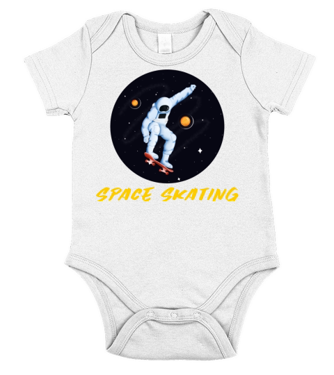 SPACE SKATING Short Sleeve Baby One-Piece