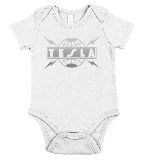 Tesla Band Tshirt Short Sleeve Baby One-Piece