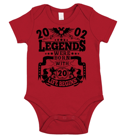 The legend was born in 2002 20th birthday sayings Short Sleeve Baby One-Piece