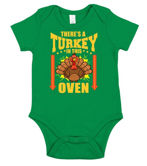 There s A Turkey In This Oven For Soon To Be Mom Short Sleeve Baby One-Piece