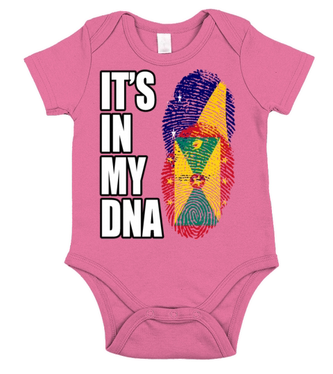 Tokelauan And Grenadian Mix Heritage DNA Flag Short Sleeve Baby One-Piece