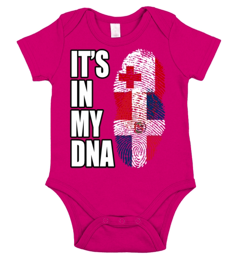 Tongan And Dominican Mix Heritage DNA Flag Short Sleeve Baby One-Piece