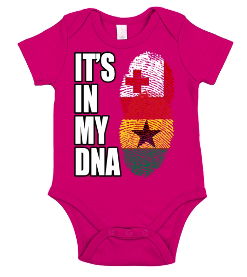 Tongan And Ghanaian Mix Heritage DNA Flag Short Sleeve Baby One-Piece