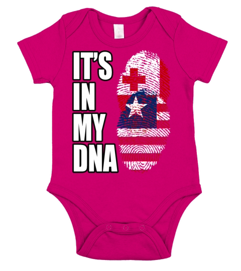 Tongan And Liberian Mix Heritage DNA Flag Short Sleeve Baby One-Piece