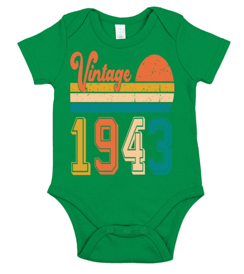 Vintage 1943 birthday gift Short Sleeve Baby One-Piece