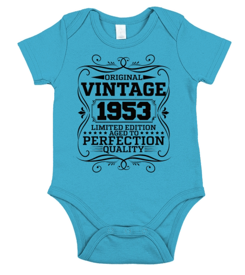 Vintage 1953 Original Limited Edition Short Sleeve Baby One-Piece