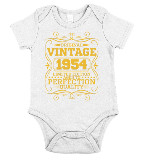 Vintage 1954 Original Limited Edition Short Sleeve Baby One-Piece