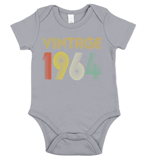 Vintage 1964  56th Happy Birthday Short Sleeve Baby One-Piece