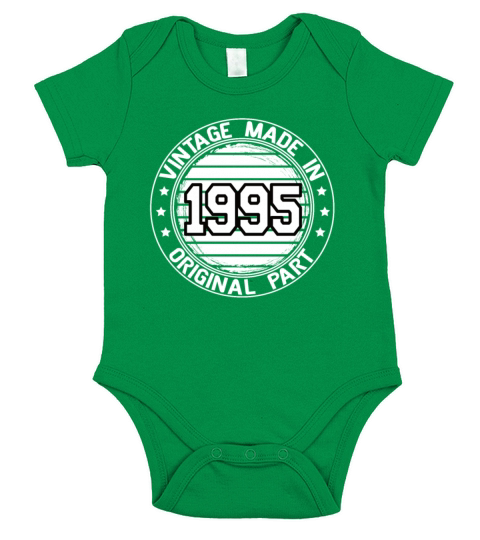 Vintage Made In 1995 Original Part Birthday 1995 Short Sleeve Baby One-Piece