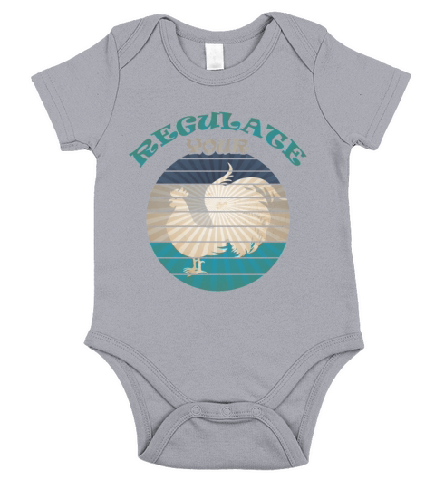 Vintage Regulate Your Chicken Rooster Reproductive Short Sleeve Baby One-Piece