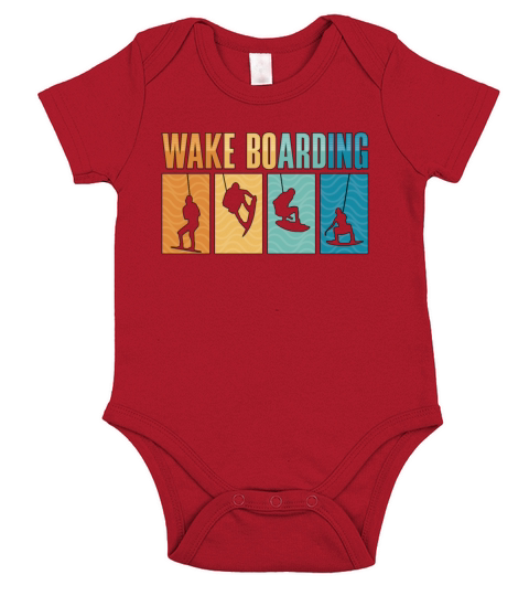 Wakeboard Wake Boarding Wakeboarder Wakeboarding Short Sleeve Baby One-Piece
