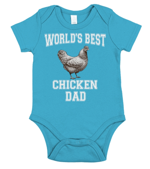 Worlds Best Chicken Dad Short Sleeve Baby One-Piece
