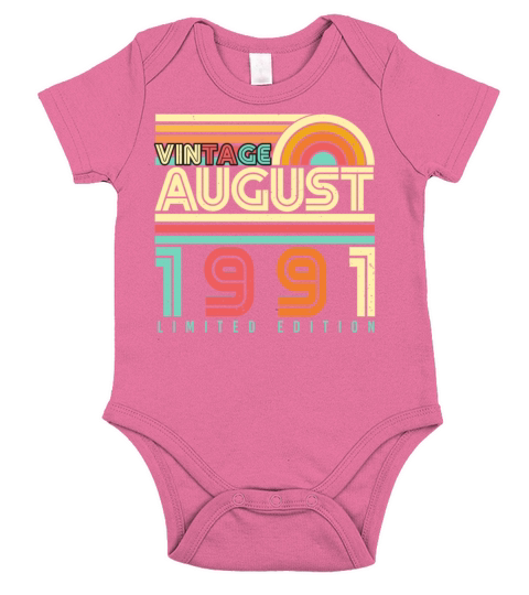 Year Of Construction August 1991 Short Sleeve Baby One-Piece