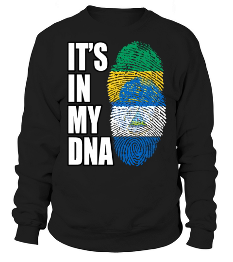 Gambian And Nicaraguan Mix Heritage DNA Flag Sweatshirt Unisex