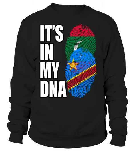 Maldivian And Congolese Mix Heritage DNA Flag Sweatshirt Unisex