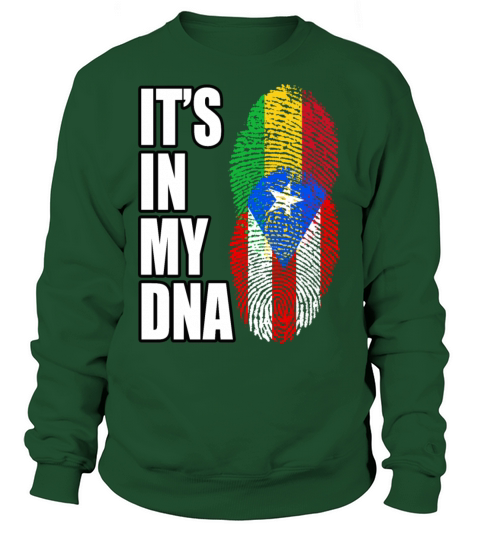 Malian And Puerto Rican Mix Heritage DNA Flag Sweatshirt Unisex