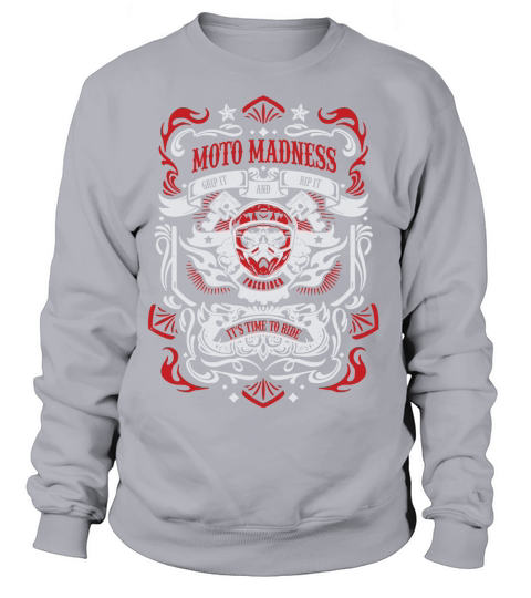 Moto Madness Red - Grip It And Hip Sweatshirt Unisex