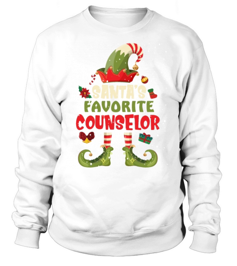 Santas Favorite Counselor Funny Christmas Sweatshirt Unisex