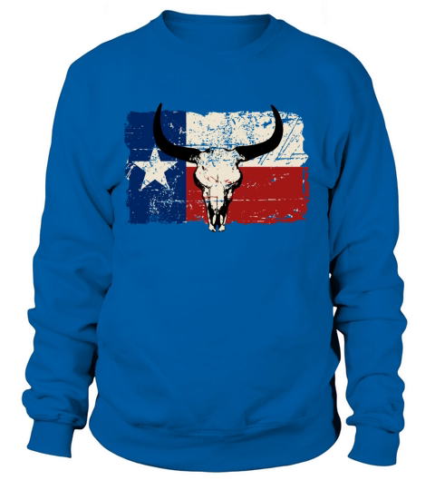 Texas Bull Flag - Vintage Look Womens T-Shirts Sweatshirt Unisex