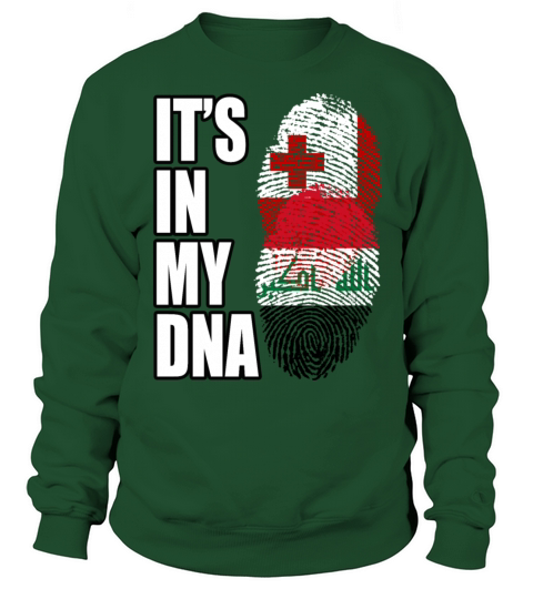 Tongan And Iraqi Mix Heritage DNA Flag Sweatshirt Unisex