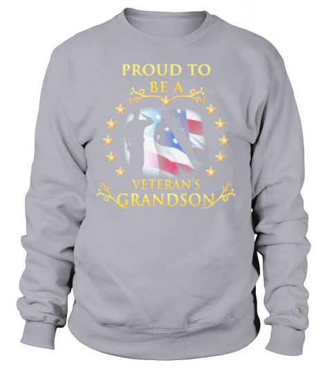 Veterans Day Grandson T shirt USA Flag Patriotic Gift Sweatshirt Unisex