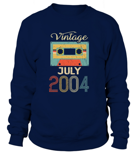 Vintage July 2004 18th Birthday 18 Year Gift Sweatshirt Unisex