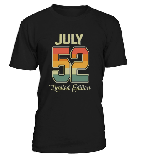 Vintage 70th Birthday July 1952 Sports Gift T-Shirt Unisex
