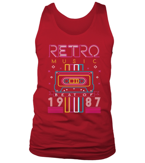 Best Of 1987 Retro Cassette Vintage Birthday Tank Top Unisex