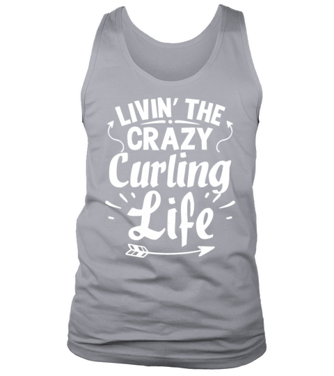 Cool Funny Living Crazy Curling LIfe Club Coaches Tank Top Unisex