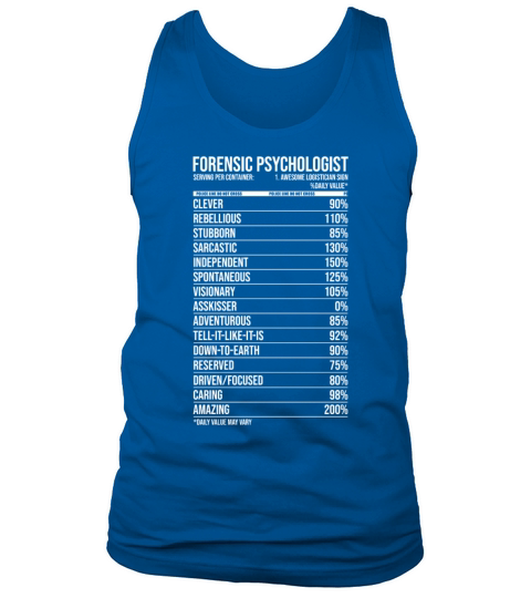 Forensic Psychologist Daily Value Tank Top Unisex