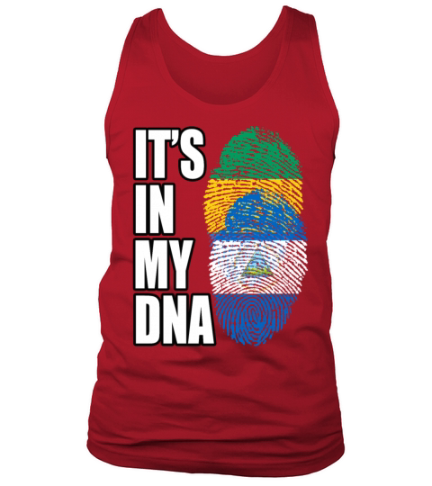 Gambian And Nicaraguan Mix Heritage DNA Flag Tank Top Unisex