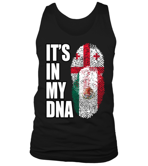 Georgian And Mexican Mix Heritage DNA Flag Tank Top Unisex